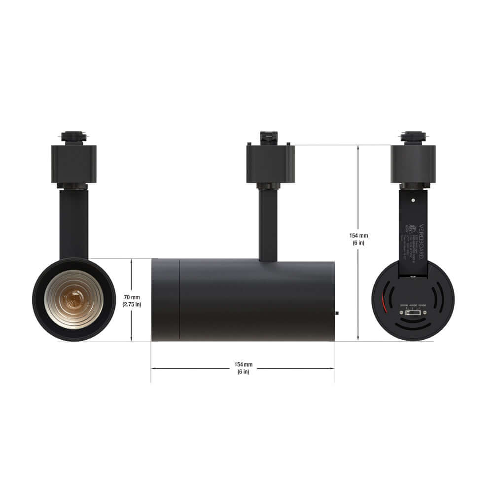 Black Track Light Head VBD-GD16P 15W Dimmable