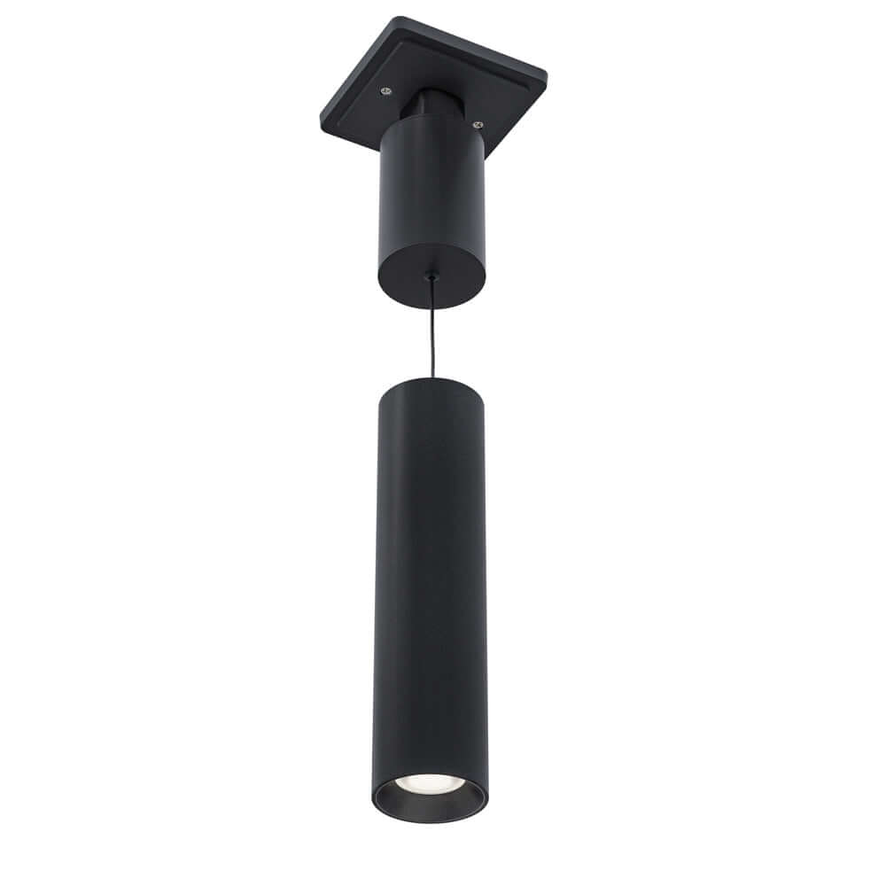 Adjustable Black Track Pendant Light - 10W Dimmable
