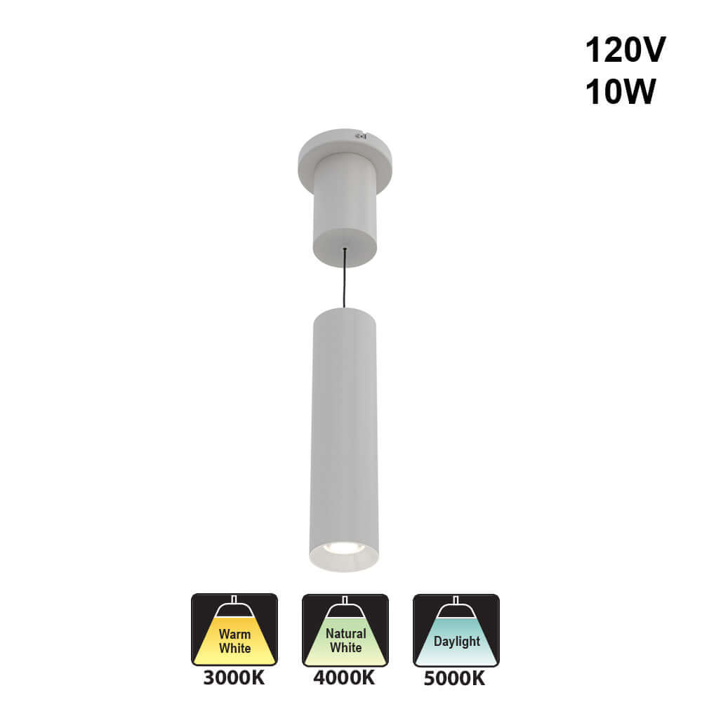 Dimmable Adjustable White Pendant Light VBD-TD22D10C-3CCT-W