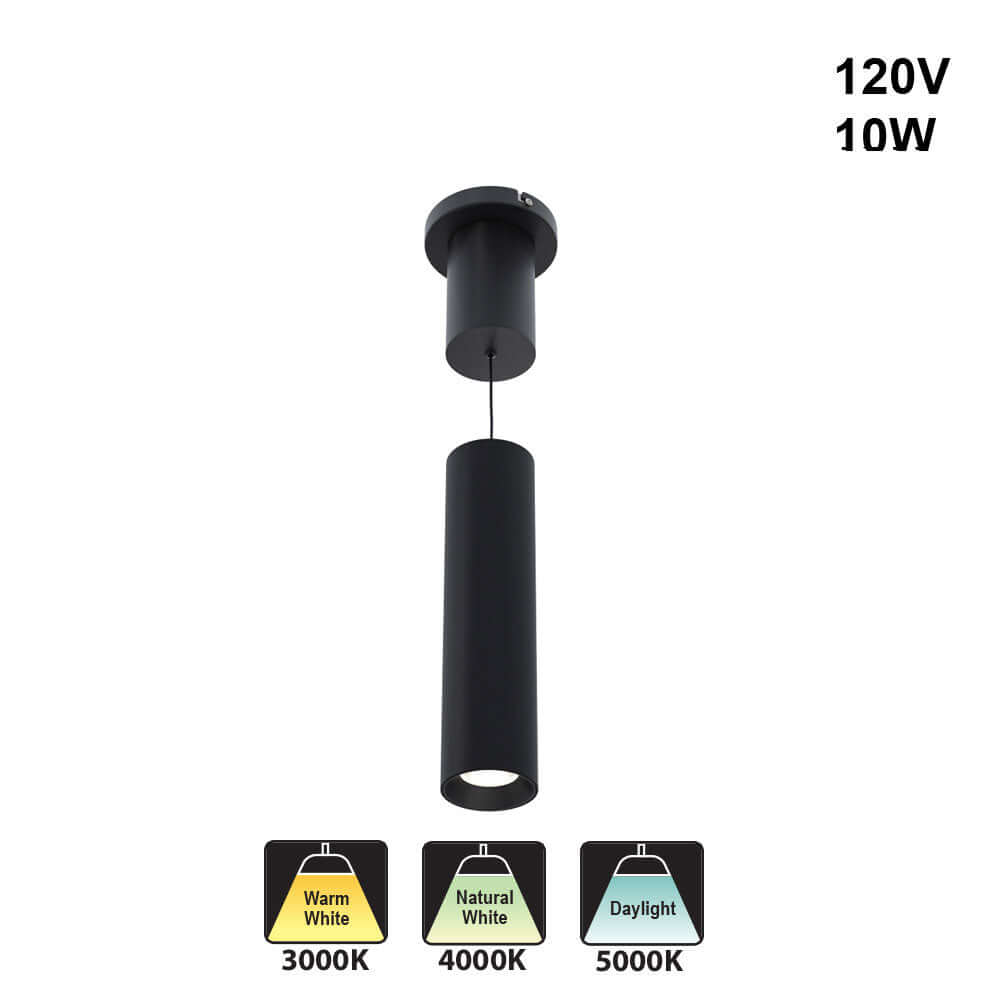 Adjustable Dimmable Black Pendant Light 10W VBD-TD22D10C-B