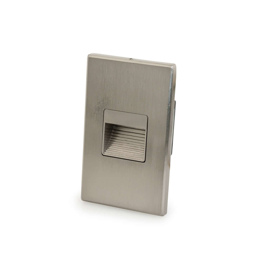 LSD-5CCTBN Horizontal and Vertical Orientation Brushed Nickel LED Step Light 120V, 2W, Adjustable 5CCT(2.7K, 3K, 3.5K, 4K, 5K), gekpower