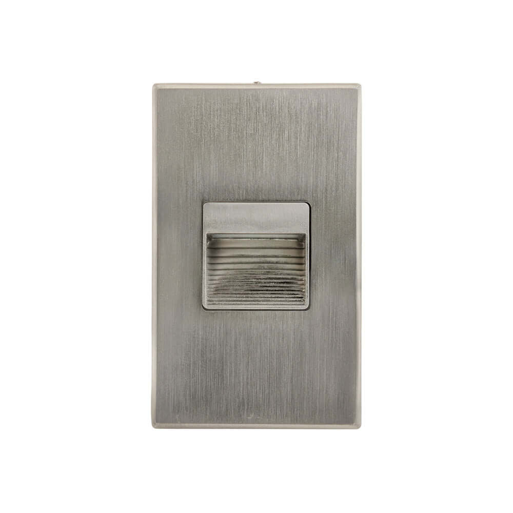 LSD-5CCTBN Horizontal and Vertical Orientation Brushed Nickel LED Step Light 120V, 2W, Adjustable 5CCT(2.7K, 3K, 3.5K, 4K, 5K), gekpower