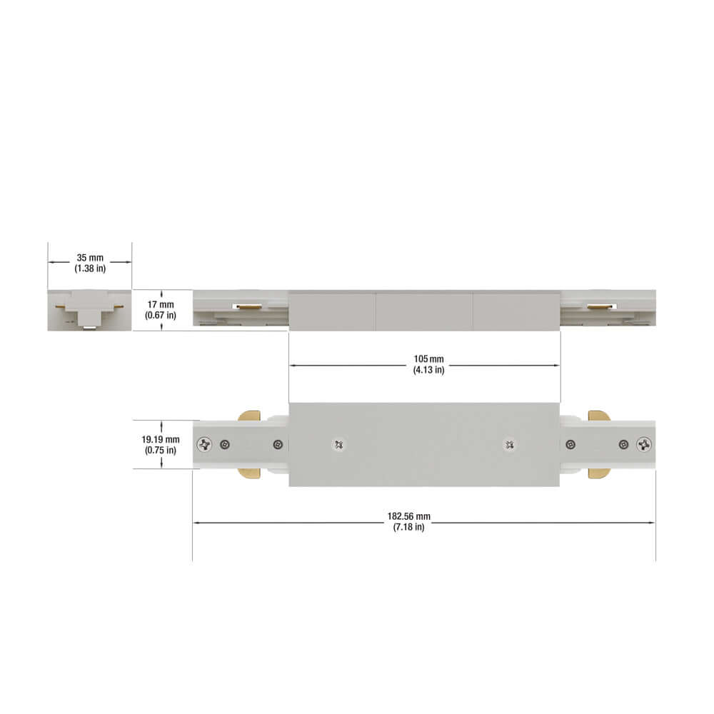 Track Long Joiner White H-Type VBD-RS3SI-W, gekpower