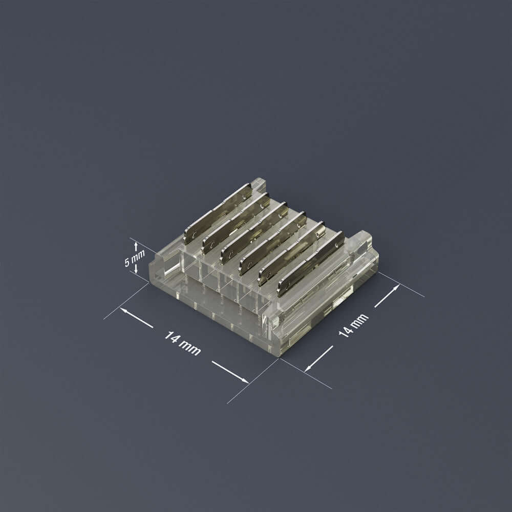 12mm LED Strip to Strip Connectors, VBD-50RGBWWBC-12mm-2S RGBWW (Pack of 1)