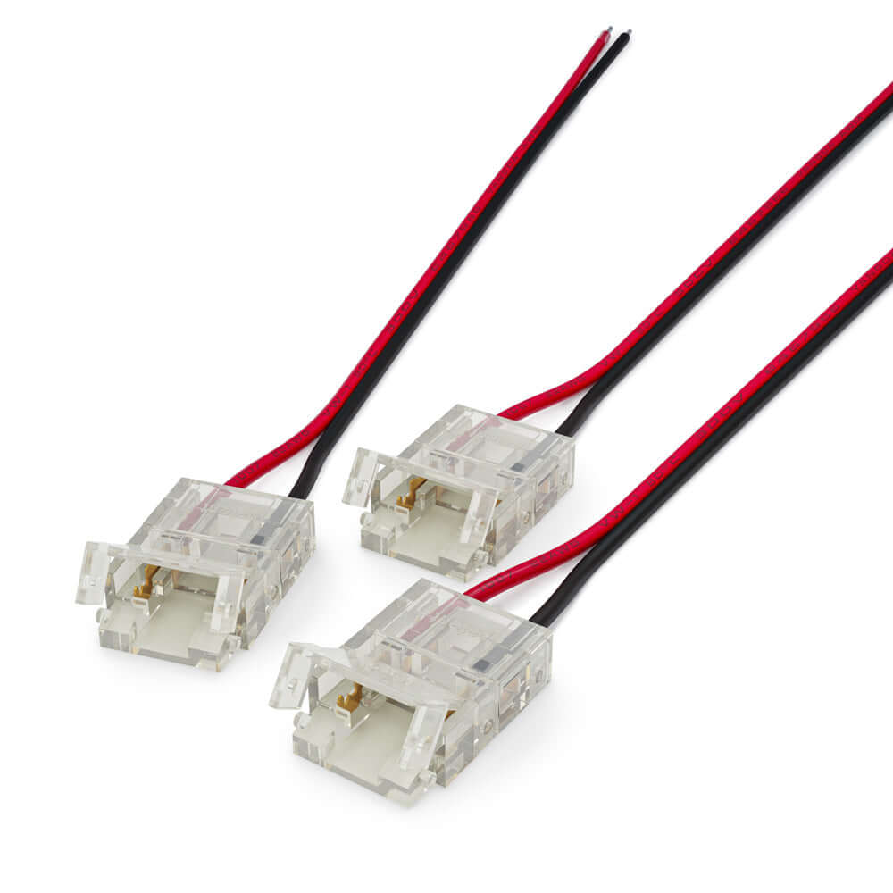 10mm LED Strip to Wire Connectors (Pack of 3)