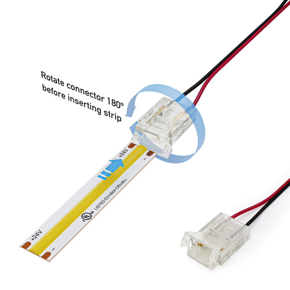 10mm LED Strip to Wire Connectors (Pack of 3)