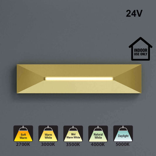 4 Inch Linear Step Light 24V Gold - CCT Options