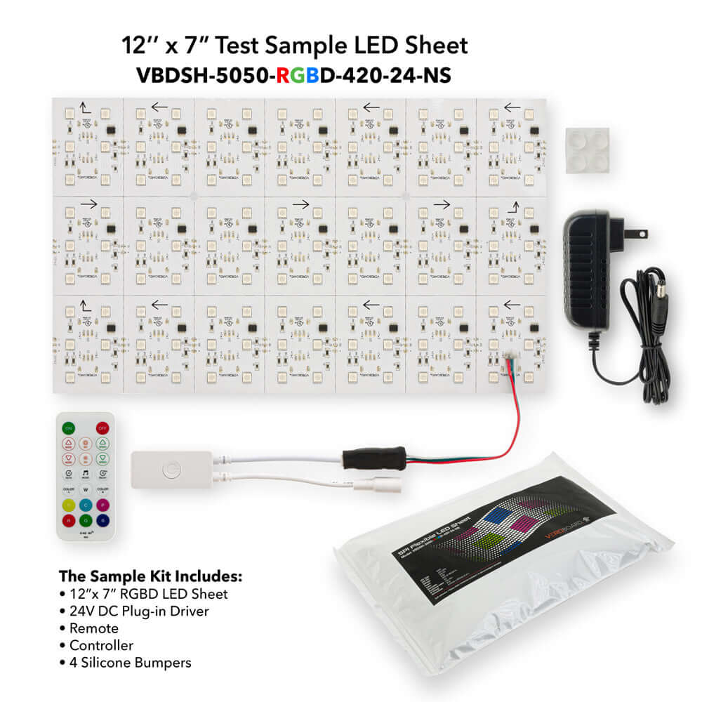 666561436735 - RGB Test Sample Kit - 12x7inch Backlighting Sheet