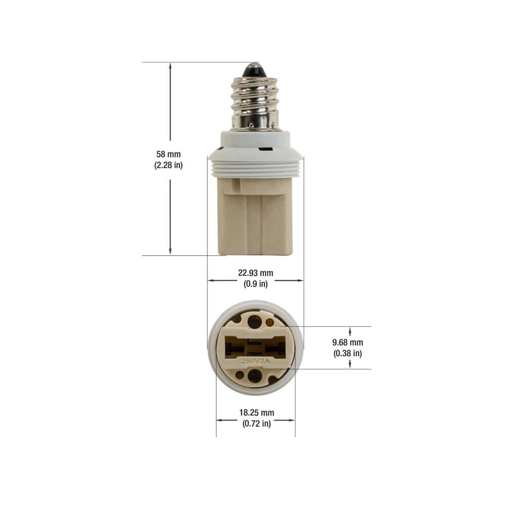 E14 to G9 Light Bulb Adapter - Ceramic, 75W