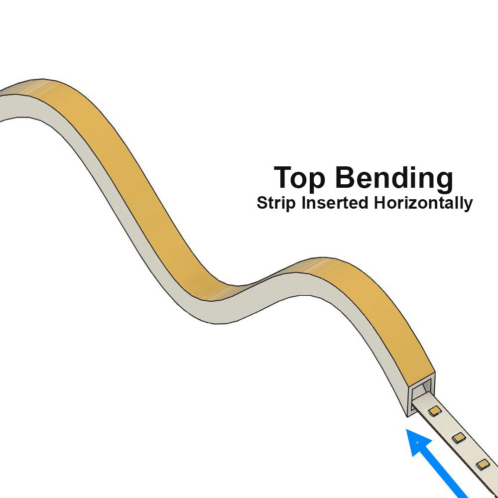 White Silicone Flexible LED Neon channel VBD-N1010-SF-W, per foot(30.5cm) SURFACE Mount