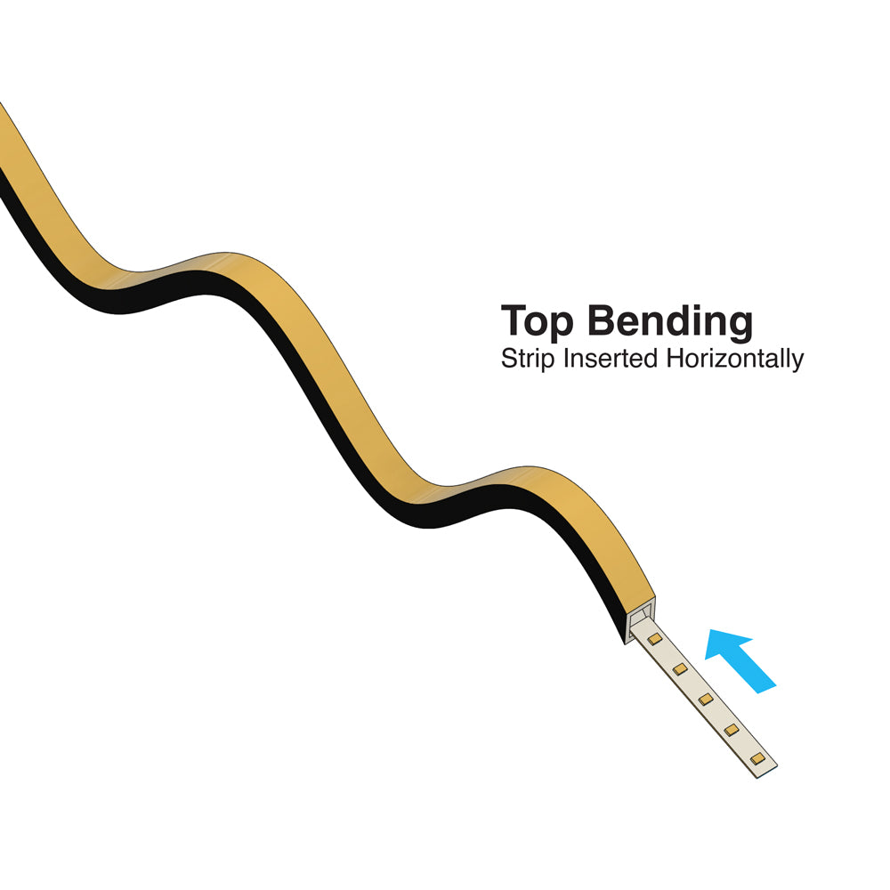 Black Silicone Flexible LED Neon channel VBD-N1010-SF-B