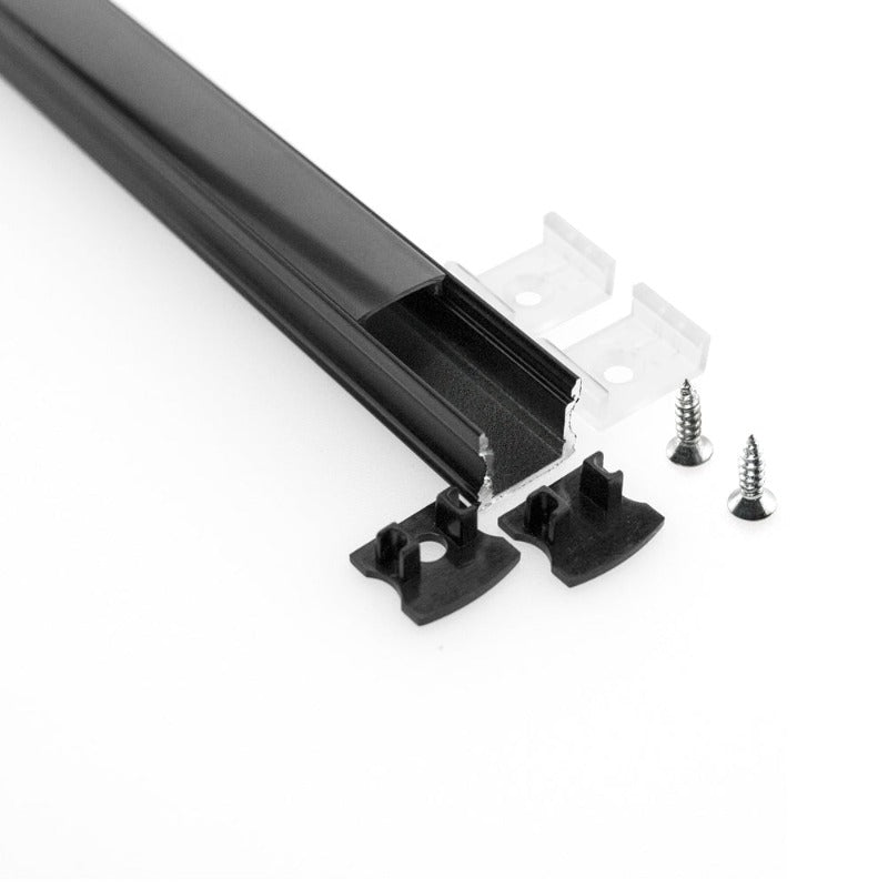 Deep Linear Aluminum LED Channel Black for LED Strips 1Meter(3.2ft) VBD-CH-S4B, Gekpower