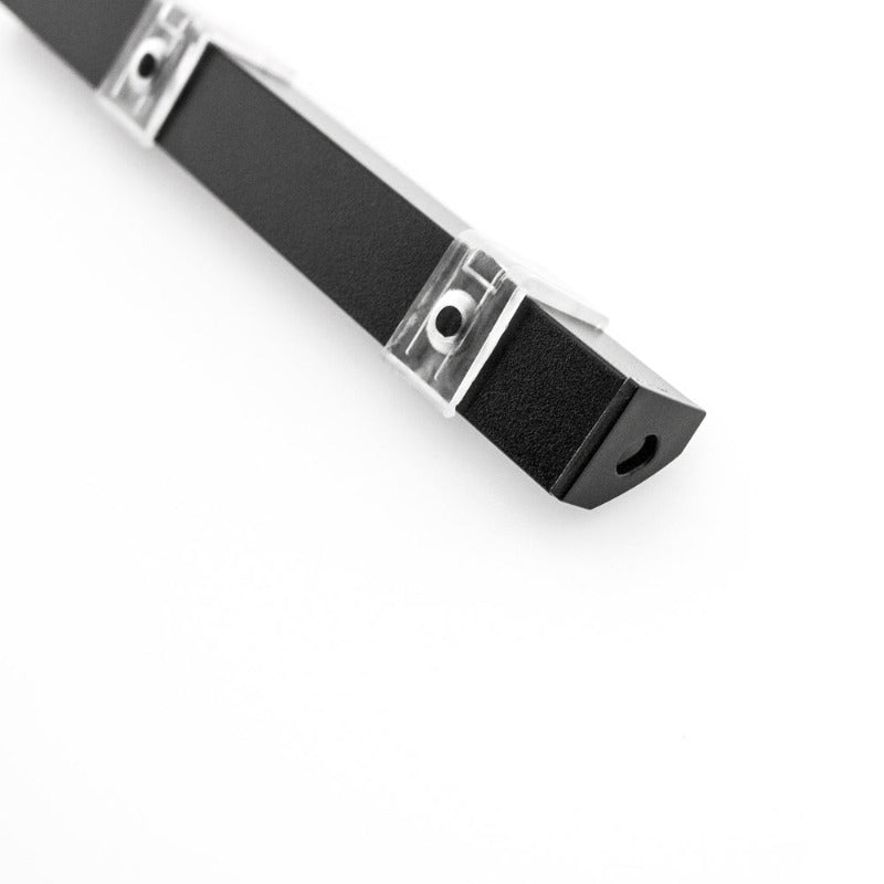 Corner Mount Aluminum LED Channel Black - 2M VBD-CH-C2B-2