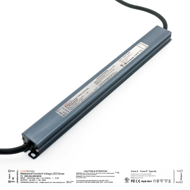 VEROBOARD Super Slim 24V 4A 96W Non-Dimmable LED Driver VBD-024-096VWSW