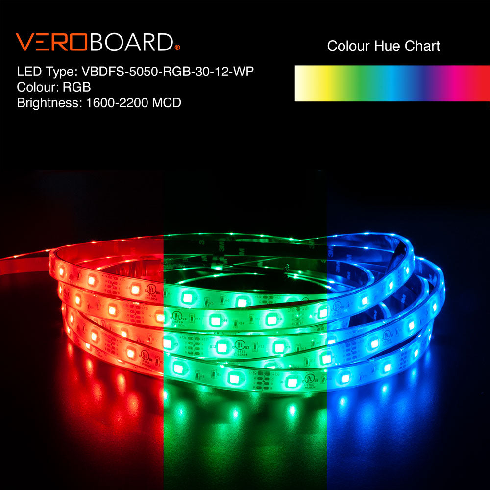 Forkæle Smuk Rettelse 10M(32.8ft) Outdoor LED Strip Light 5050, 12V 2(w/ft) RGB