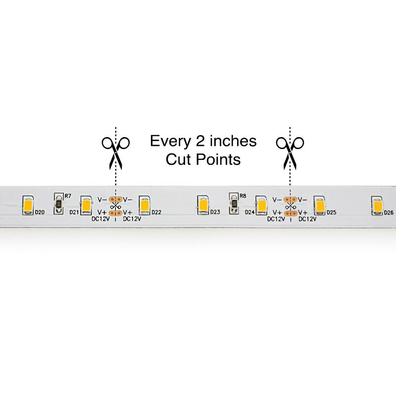 Tesfish 12V LED Strip Lights, 240 LEDs/M, Total 1200 LEDs Warm White 3000K  16.4 ft LED Light Strip 2835 IP20 LED Tape Lights Super Bright for Bedroom