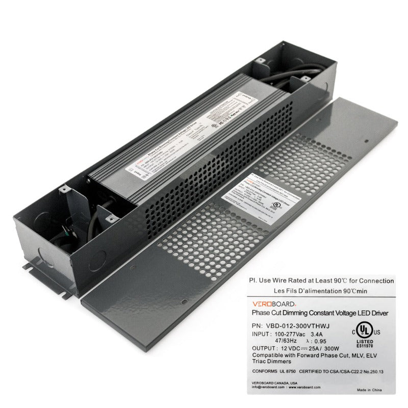 VBD-012-300VTHWJ Triac Dimmable Constant Voltage LED Driver, 12V 25A 300W, gekpower