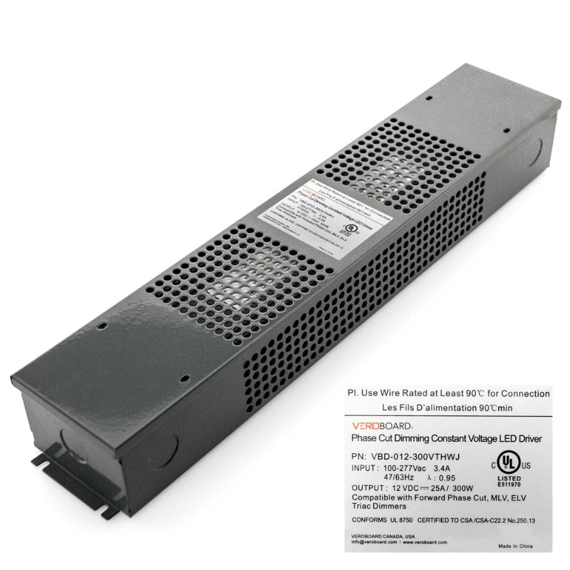 VBD-012-300VTHWJ Triac Dimmable Constant Voltage LED Driver, 12V 25A 300W, gekpower