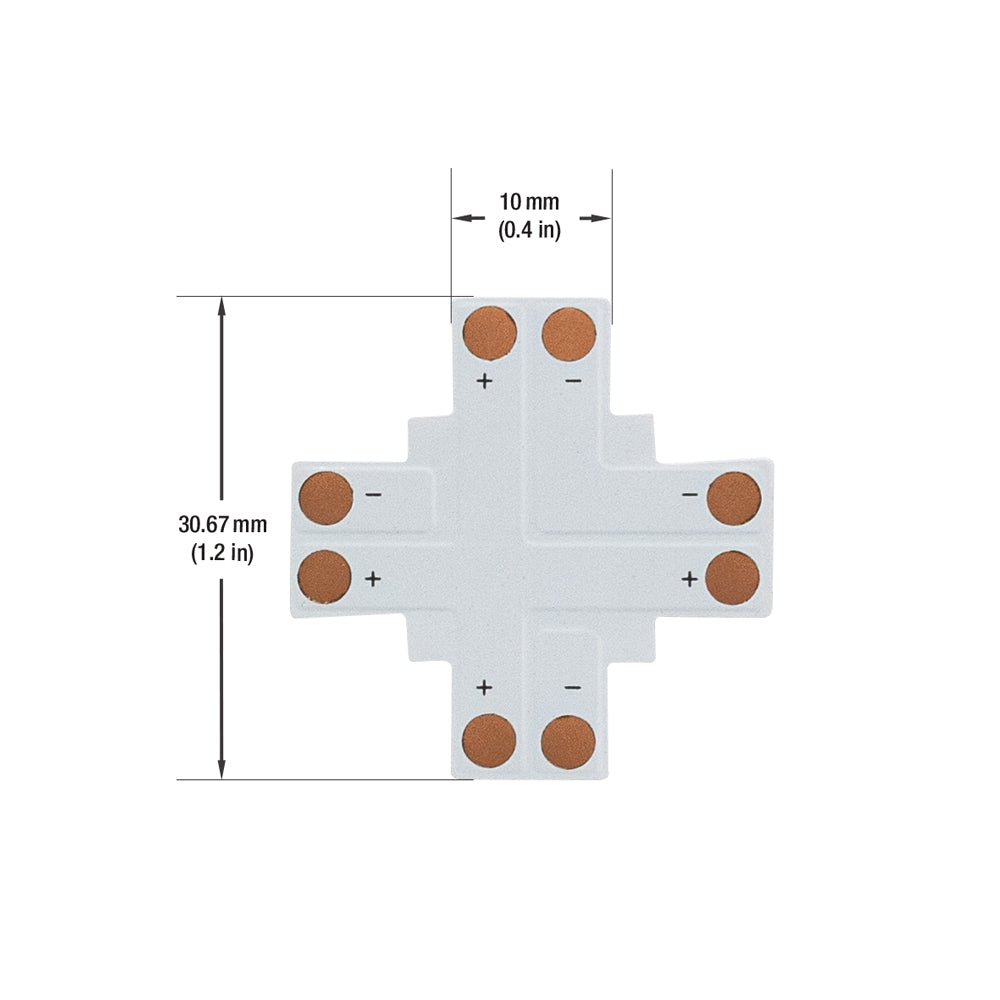 VBD-FPC10-C2A PCB Type Single Color 4 Way Connector(10mm) (Pack of 3)