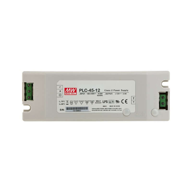 Mean Well PLC-45-12 LED Driver - 45W Waterproof Power Supply
