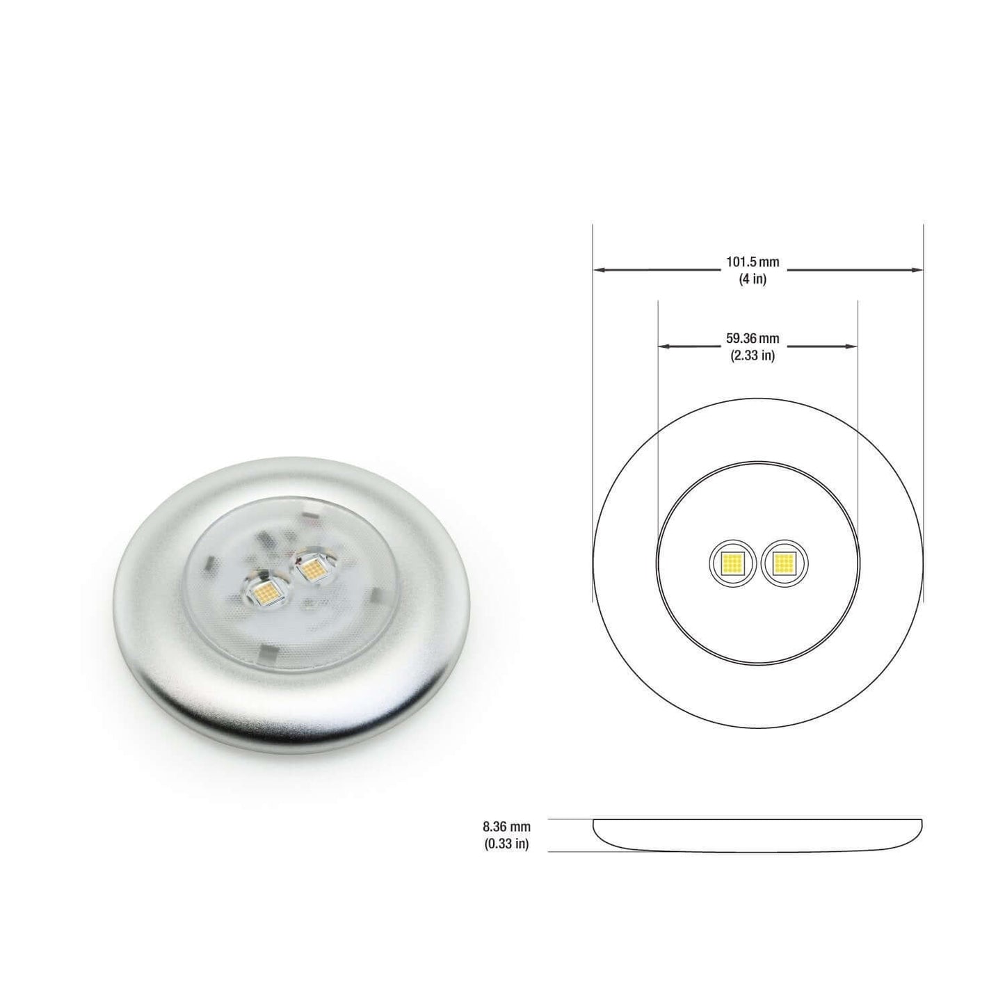 4" Round LED Under Cabinet Lights - MC3RD
