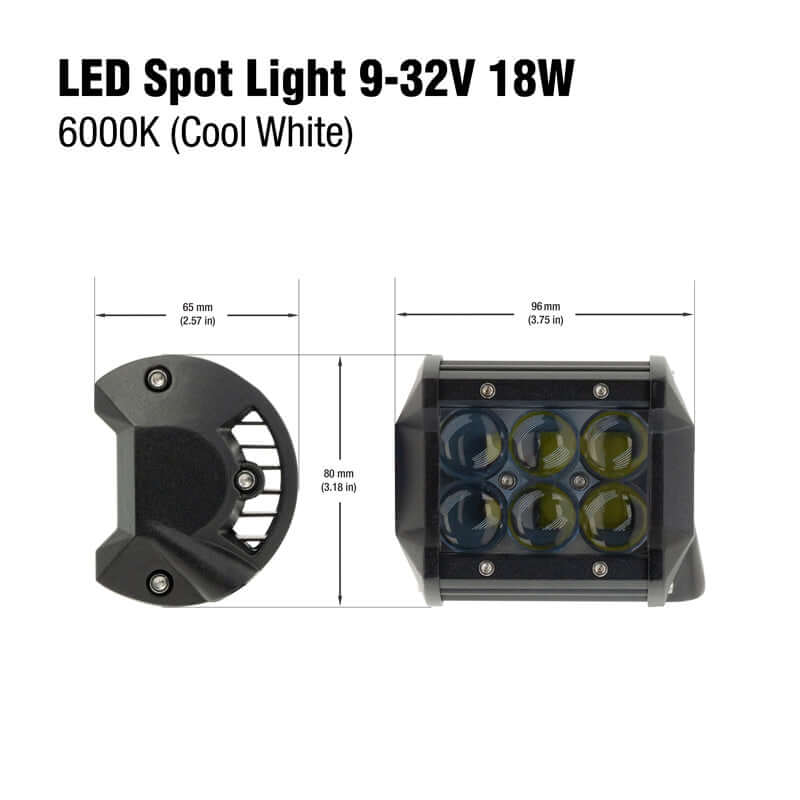 Outdoor LED Landscaping Spotlight Pack of 2 - 18W 6000K