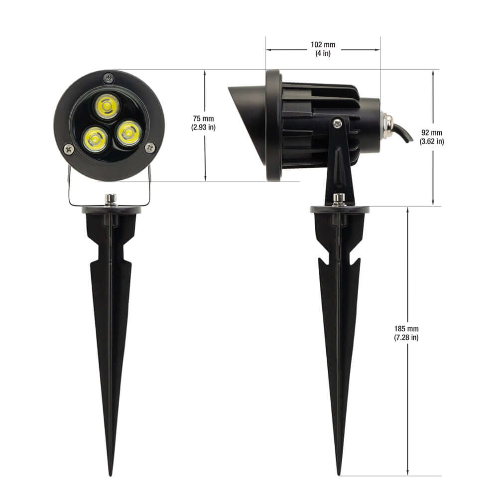 Outdoor LED Landscaping Spotlight - 3W, 6000K Cool White