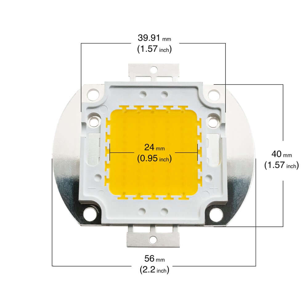 50W High Power LED Chip 3000K - Warm White Lighting