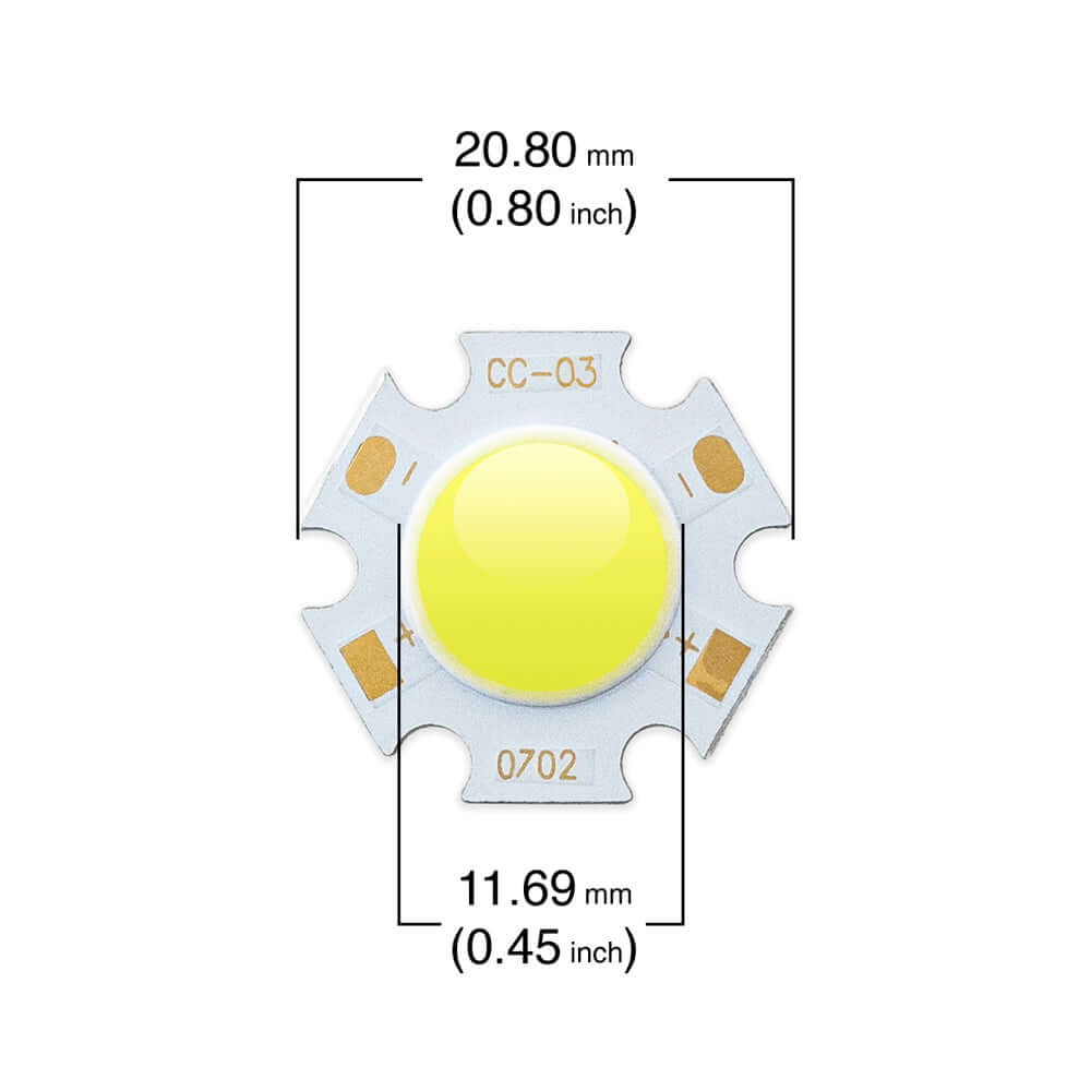 7W COB LED Chip 300mA 21-24V 6000K - High Efficiency