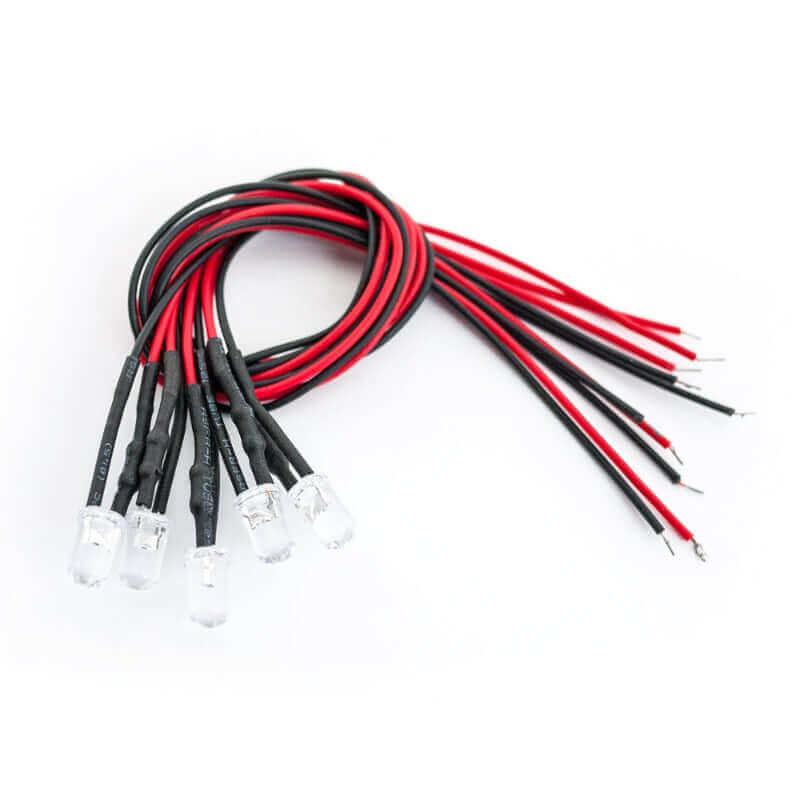 Clear Diode 5mm 12V LED - Pack of 5