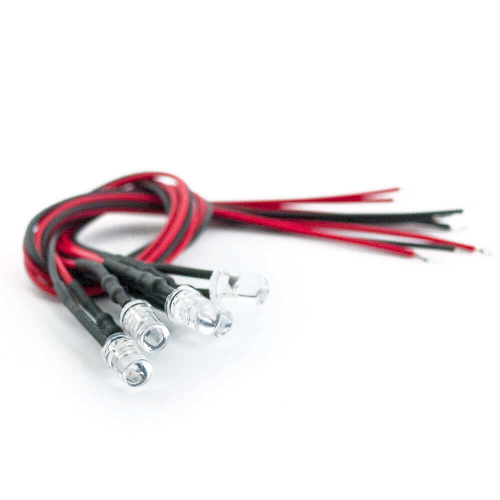 Clear Diode 5mm 12V LED - Pack of 5