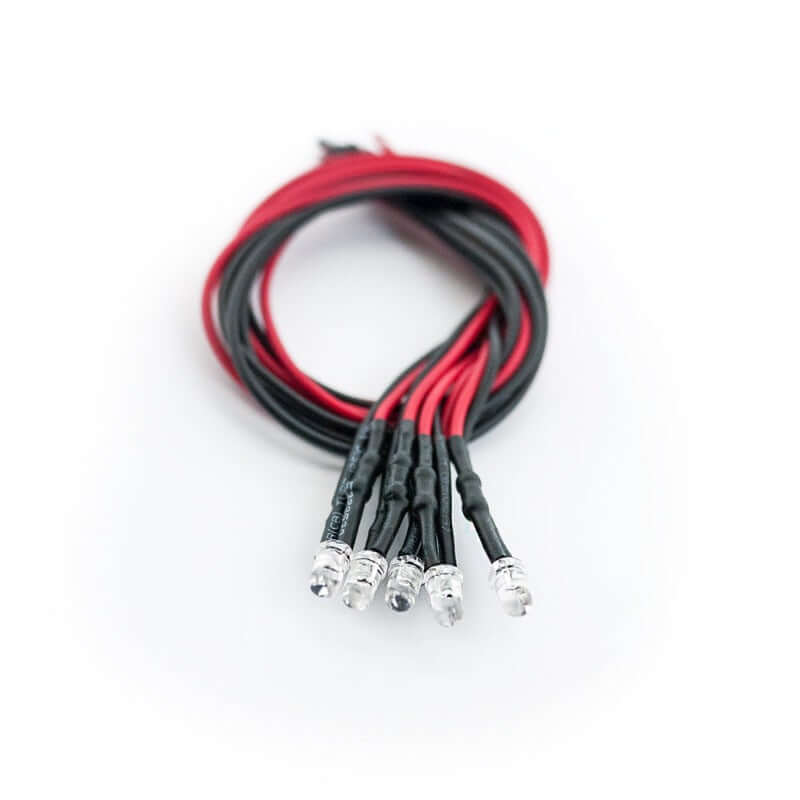 666561406745 - Clear Diode 3mm 12V - Pack of 5 LEDs