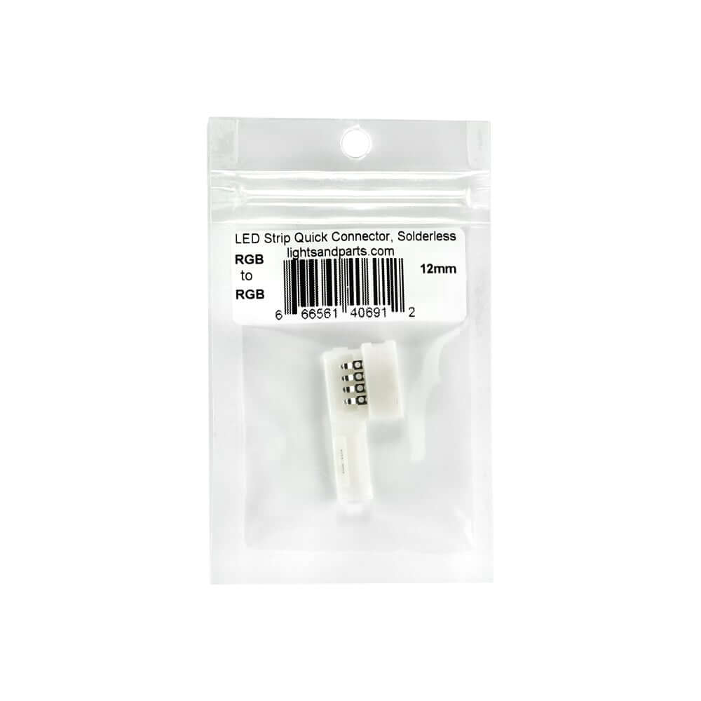 RGB to RGB LED Strip Quick Connector - Solderless 12mm
