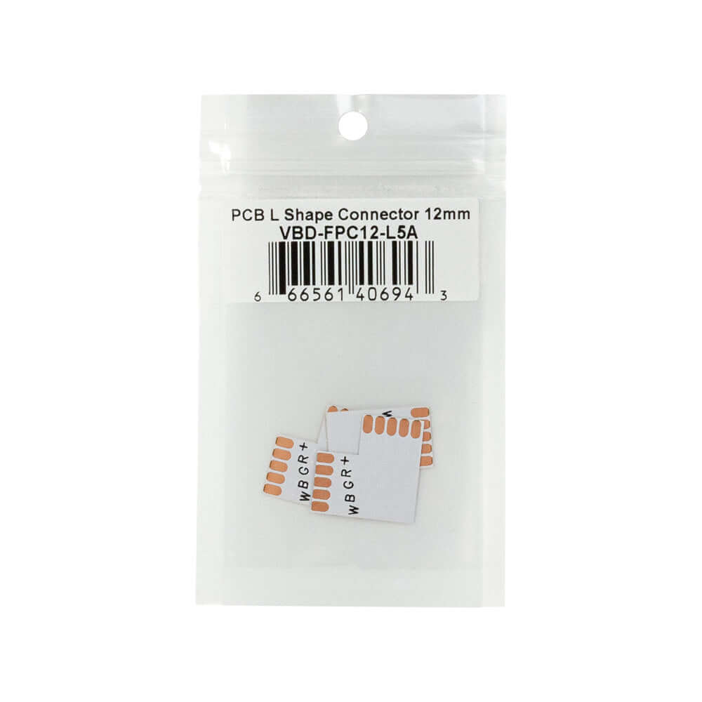 VBD-FPC12-L5A PCB RGBW L Shape Connector - Pack of 3