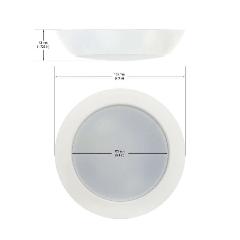 7 inch Dimmable Recessed LED Downlight / Ceiling Light 120V 10W 3000K(Warm White), gekpower