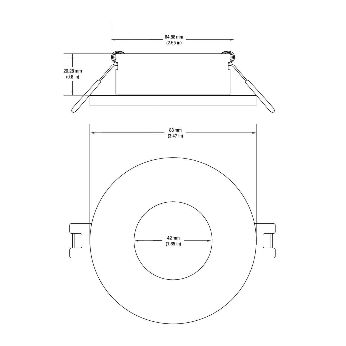 666561407193 - VBD-MTR-4W Round Low Voltage LED Ceiling Light
