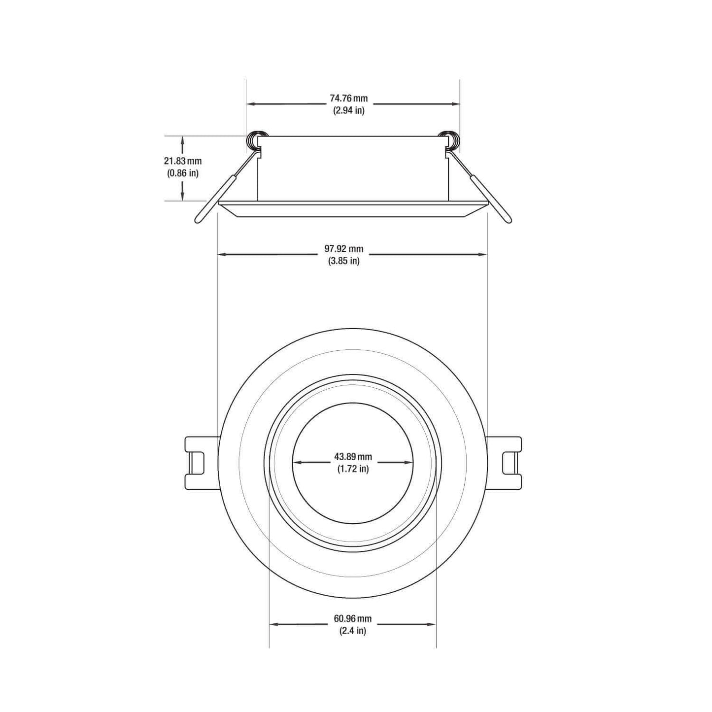 666561407230 - VBD-MTR-6W Low Voltage LED Downlight, 3" Round