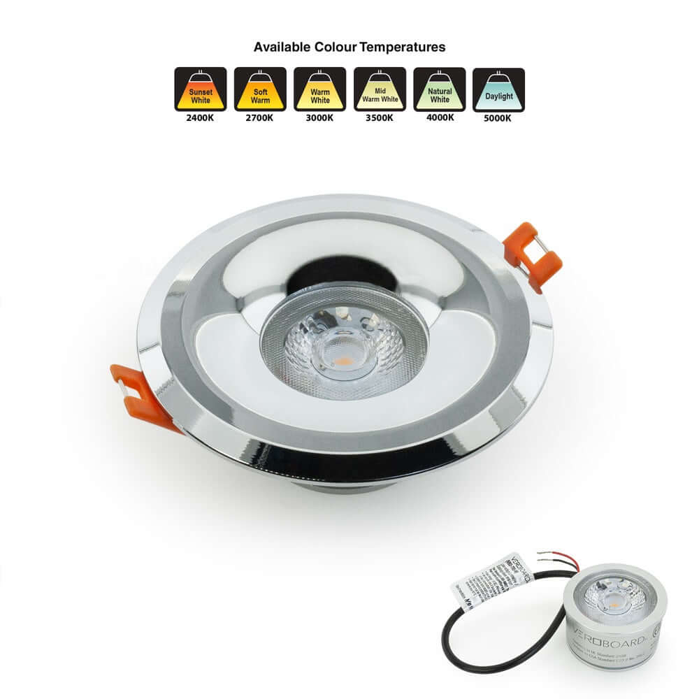 666561407278-666561428464 - VBD-MTR-8C Chrome LED Downlight Fixture - 2.5" Round