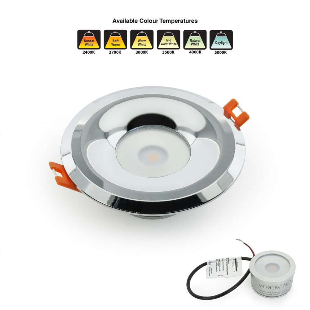 666561407278-666561428518 - VBD-MTR-8C Chrome LED Downlight Fixture - 2.5" Round