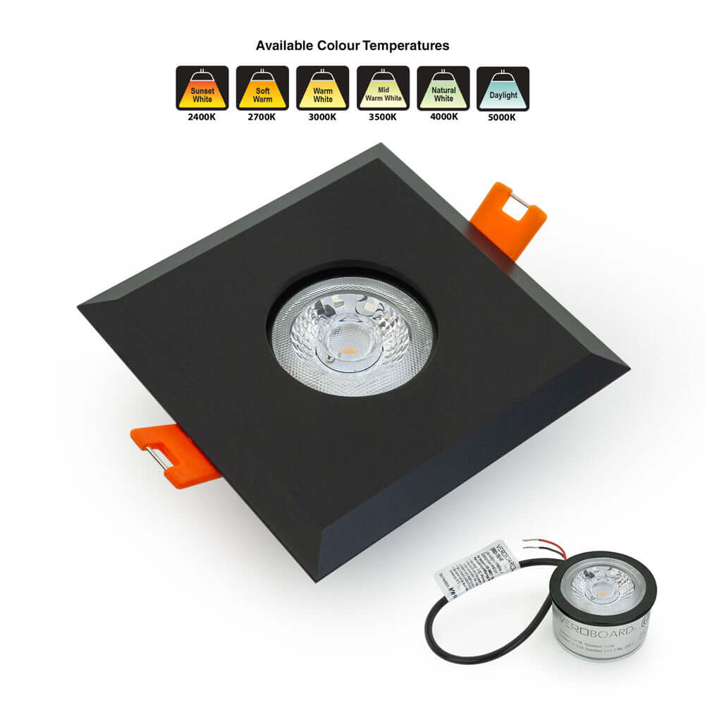 666561407308-666561428464 - VBD-MTR-9B Low Voltage Square LED Downlight - Black