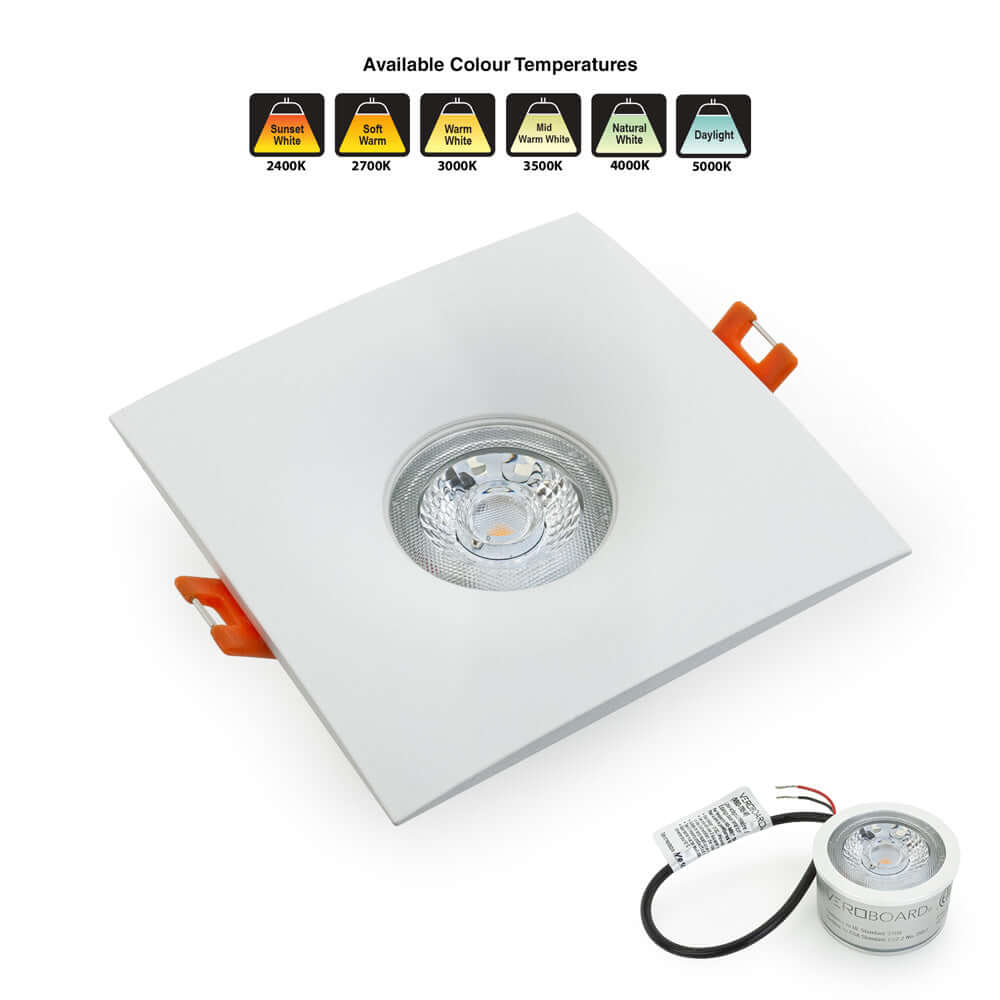 666561407407-666561428464 - VBD-MTR-12W Low Voltage LED Downlight - Square White