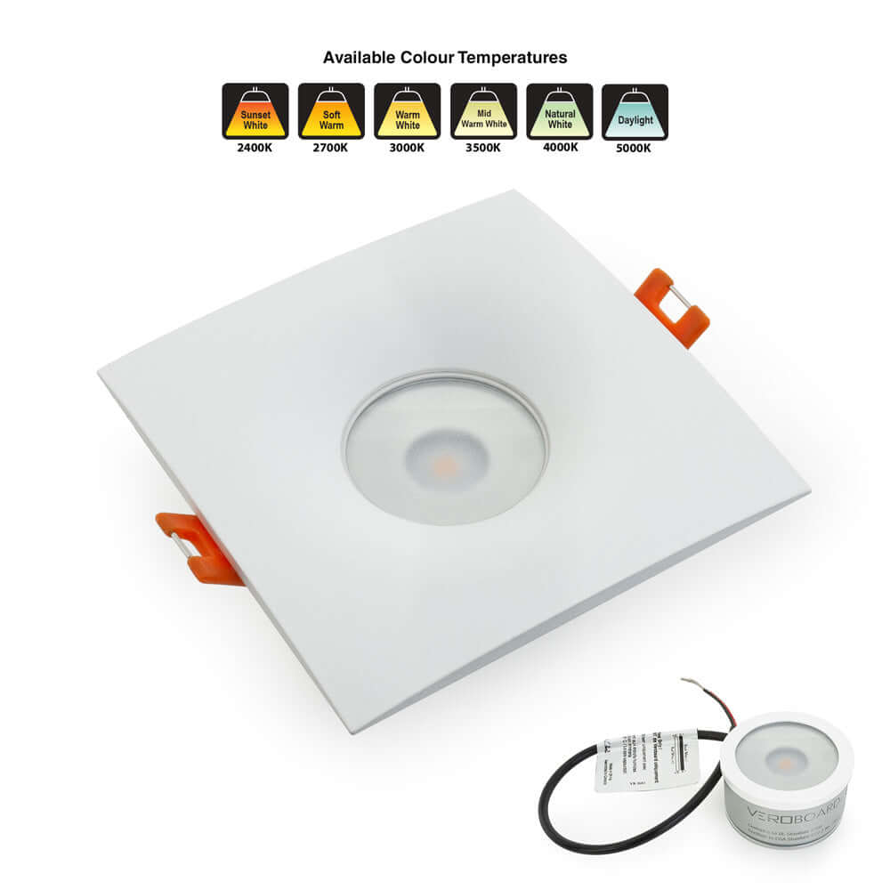 666561407407-666561428518 - VBD-MTR-12W Low Voltage LED Downlight - Square White
