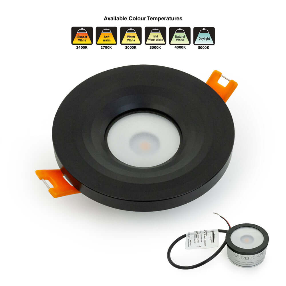 VBD-MTR-13B Low Voltage LED Downlight - Black 2.5"