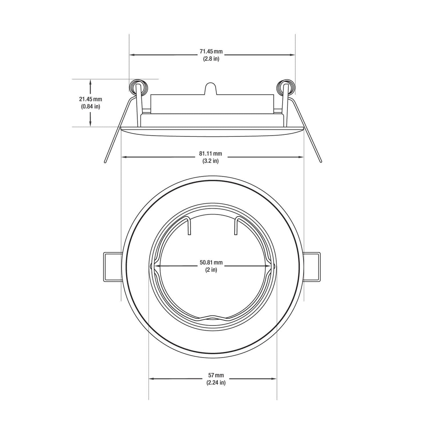 T-68 MR16 Light Fixture - Brushed Chrome 3" Round