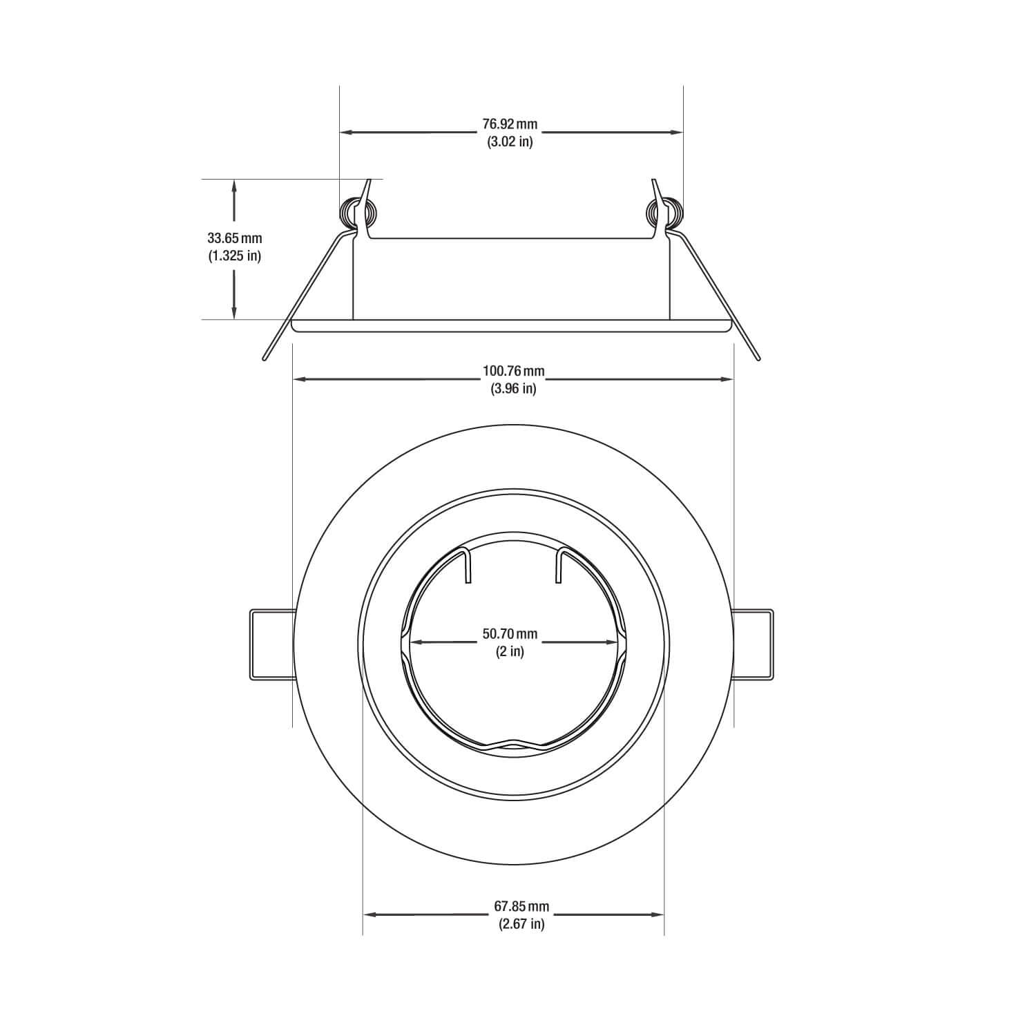 VBD-MTR-65T Low Voltage LED Downlight - 3 Inch Round