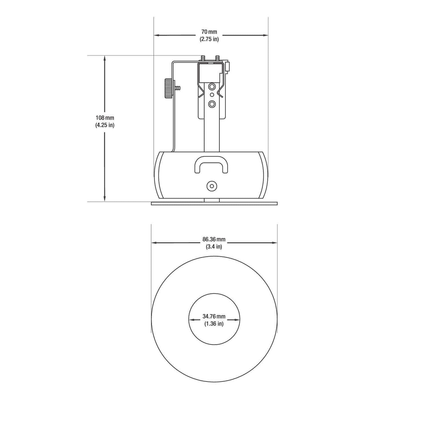 T-56 MR16 Light Fixture | 2.75" Round White LED