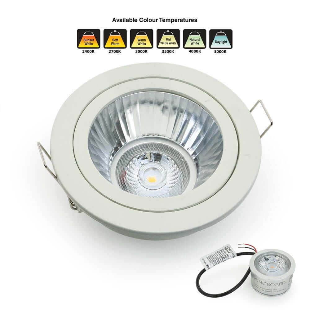 VBD-MTR-54T LED Downlight 3.5" Round White Fixture