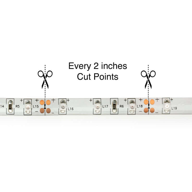 5M Crystal Outdoor LED Strip Light 3528 Red 12V