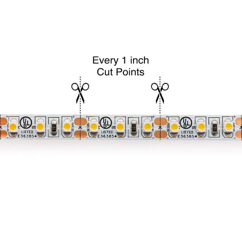 5M(16.4ft) Indoor LED Strip 3528, 12V 3(w/ft) 255-290(Lm/ft) 120(LEDs/m) 6K(Cool White) - GekPower