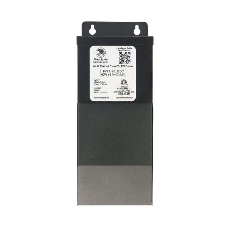 Dimmable Magnitude T120L 12V LED Driver - 60W x 2